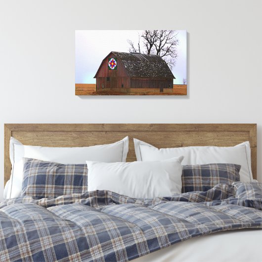 Barn Quilt Canvas Afdruk (Insitu (Slaapkamer))