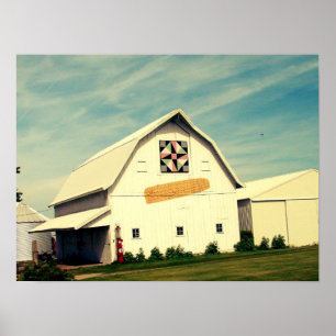 Barn Quilt en Corn Faux Poster
