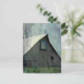 Barn Quilt Grunge Briefkaart (Staand voorkant)