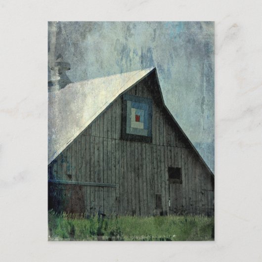 Barn Quilt Grunge Briefkaart (Voorkant)