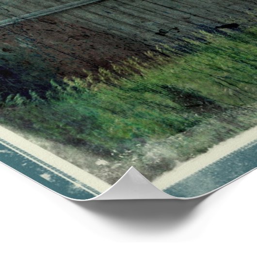 Barn Quilt Grunge Poster (Hoek)