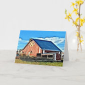 Barn Quilt Kaart (Gele Bloem)