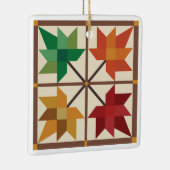 Barn Quilt Maple Leaf Ornament (Rechts)