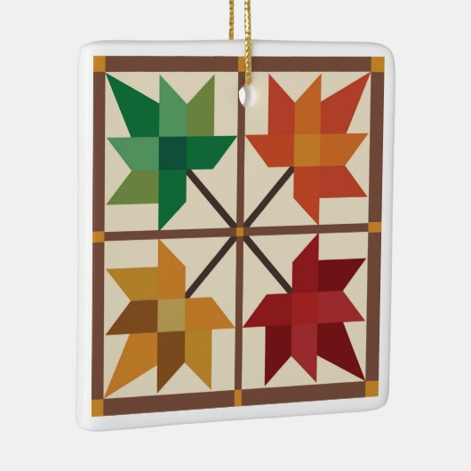 Barn Quilt Maple Leaf Ornament (Rechts)