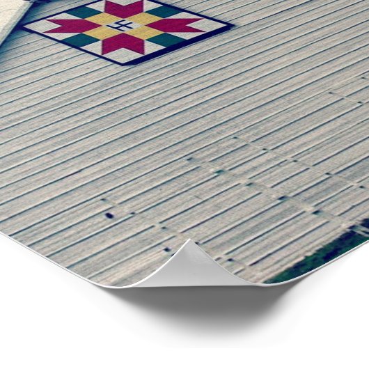 Barn Quilt met letters Poster (Hoek)