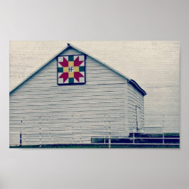 Barn Quilt met letters Poster