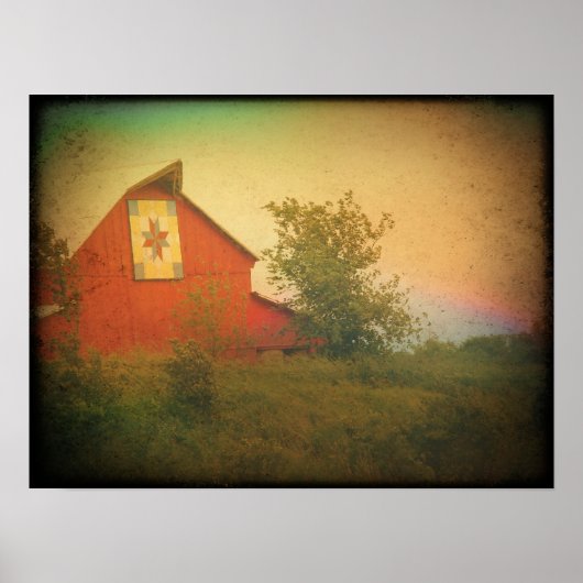 Barn Quilt Near Riverside, Iowa Poster (Voorkant)