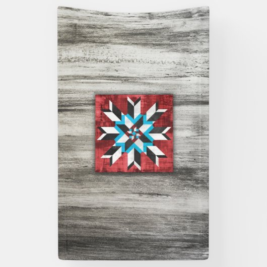 Barn Quilt Star 1 Spandoek (Verticaal)