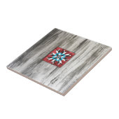 Barn Quilt Star 1 Tegeltje (Zijkant)