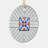 Barn Quilt Star 6 Keramisch Ornament (Rechts)