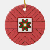 Barn Quilt Star 7 Keramisch Ornament (Voorkant)