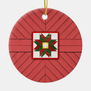 Barn Quilt Star 7 Keramisch Ornament