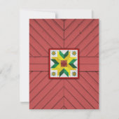 Barn Quilt Star 8 Bedankkaart (Voorkant)