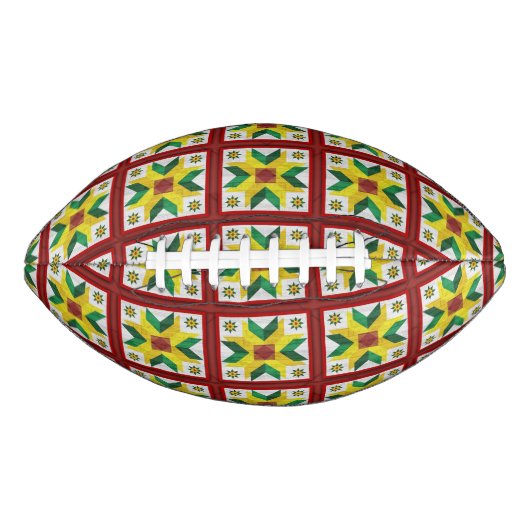 Barn Quilt Star 8-patroon American Football (Voorkant)