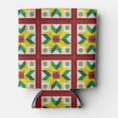 Barn Quilt Star 8-patroon Blikjeskoeler (Voorkant)