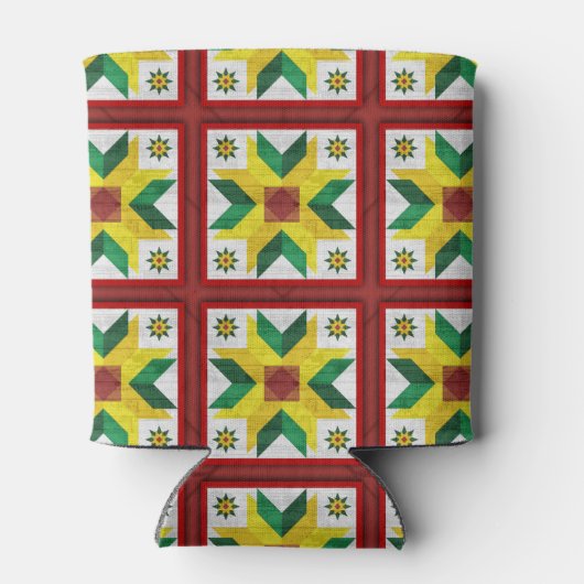 Barn Quilt Star 8-patroon Blikjeskoeler (Achterkant)