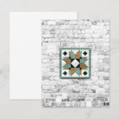 Barn Quilt Star 9 Bedankkaart (Voorkant / Achterkant)