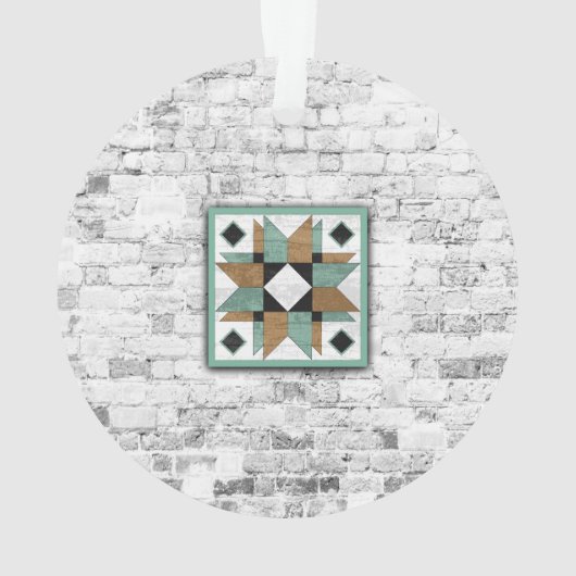 Barn Quilt Star 9 Ornament (achterkant)