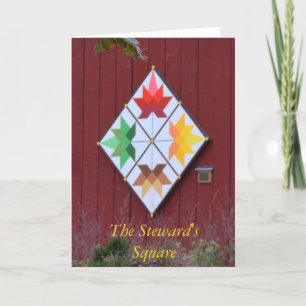 Barn Quilt "The Steward's Square"-notitiekaart Feestdagen Kaart