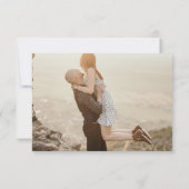 Barn Rafters met String Lights Rustic Wedding Save The Date (Achterkant)