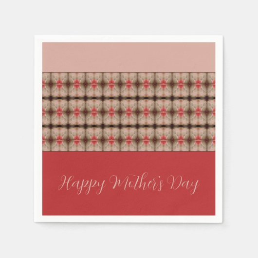 Barn Red en Rosy Pink Servet (Voorkant)