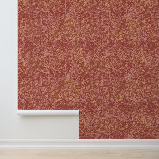 Barn Red Gold textuur graniet patroon Behang (Applicatie)