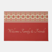 Barn Red met kunstboomklep Deurmat (Voorkant)