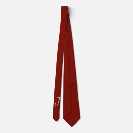 Barn Red Solid Color Stropdas (Achterkant)
