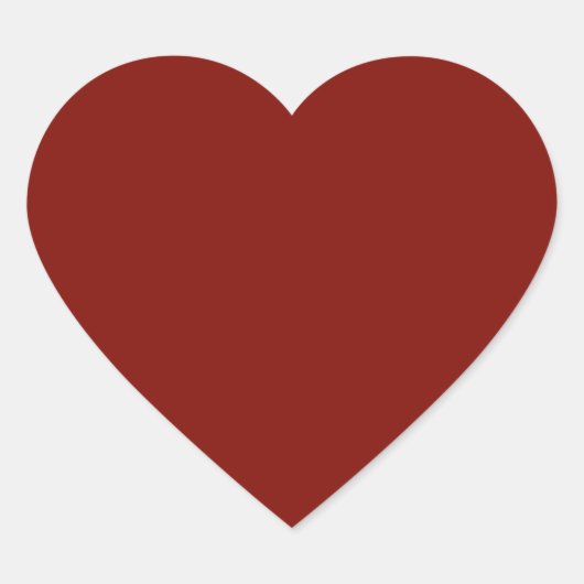 Barn Red (vaste kleur) Hart Sticker (Voorkant)