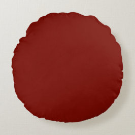 Barn Red (vaste kleur) Rond Kussen