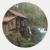 Barn Ronde Sticker (Voorkant)