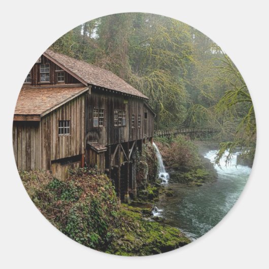 Barn Ronde Sticker (Voorkant)