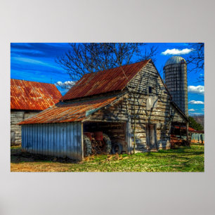 Barn Rural Boerderij Life Scene Poster Print