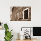Barn Sepia toonfoto Verbeeldingsbeelden Poster (Thuiskantoor)