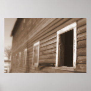 Barn Sepia toonfoto Verbeeldingsbeelden Poster