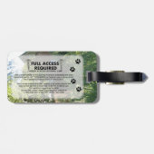 Barn Service Dog Photo ID Bagagelabel (Achterkant horizontaal)