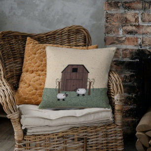 Barn Sheep Pillow Kussen