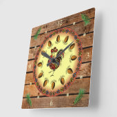 Barn Sign ~ Hex Sign ~ Rooster ~ Pine Cones ~ Vierkante Klok (Hoek)