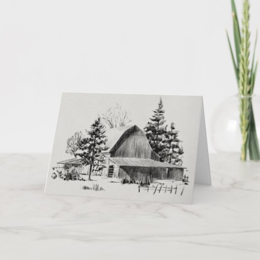 Barn Sketch II op afstand Kaart (Voorkant)