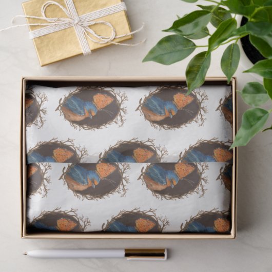 Barn Slik met vlinderpapier Tissuepapier (Geschenk)