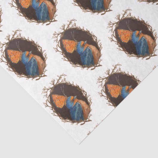 Barn Slik met vlinderpapier Tissuepapier (Detail)