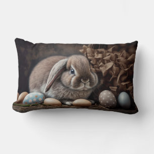 Barn Style Lop Ear Easter Bunny Pillow Kussen