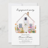 Barn Style Rustieke Boerderij Engagement Party Kaart (Voorkant)