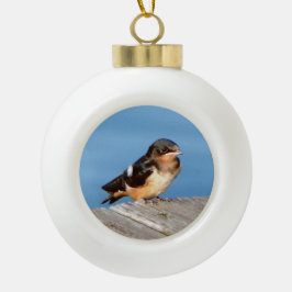 Barn Swallow ball- of sneeuwflake-versiering Keramische Bal Ornament