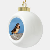 Barn Swallow ball- of sneeuwflake-versiering Keramische Bal Ornament (Rechts)