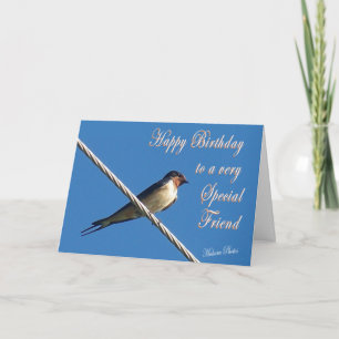 Barn Swallow Birthday Card Kaart
