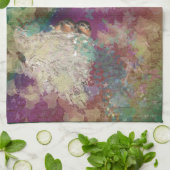 Barn Swallow Fantasy 60's Twee vogels in een nestj Theedoek (Gevouwen)