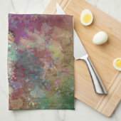 Barn Swallow Fantasy 60's Twee vogels in een nestj Theedoek (Quarter Fold)