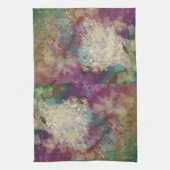 Barn Swallow Fantasy 60's Twee vogels in een nestj Theedoek (Verticaal)