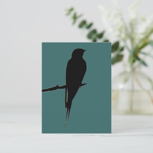 Barn Swallow green Briefkaart (Staand voorkant)